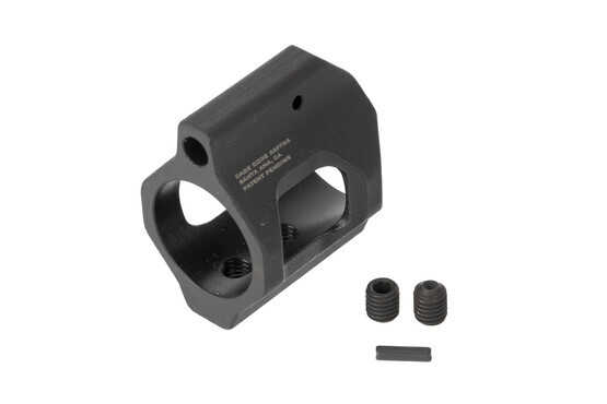 Strike Industries Enhanced nitrided steel .750 gas block includes set screws and a gas tube roll pin